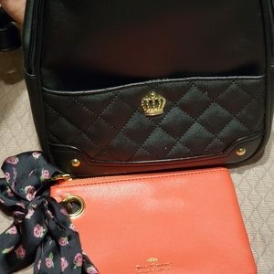 Juicy Couture Backpack Purse and Clutch/Wallet